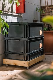 Compostera Lumbricus® 80lts Negra
